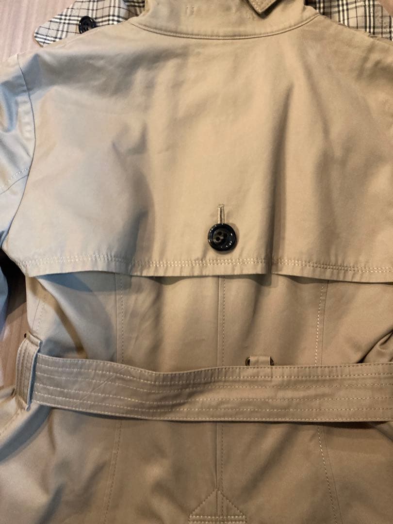 バーバリーブルーレーベル トレンチコート ノバチェック ベルトライナー付