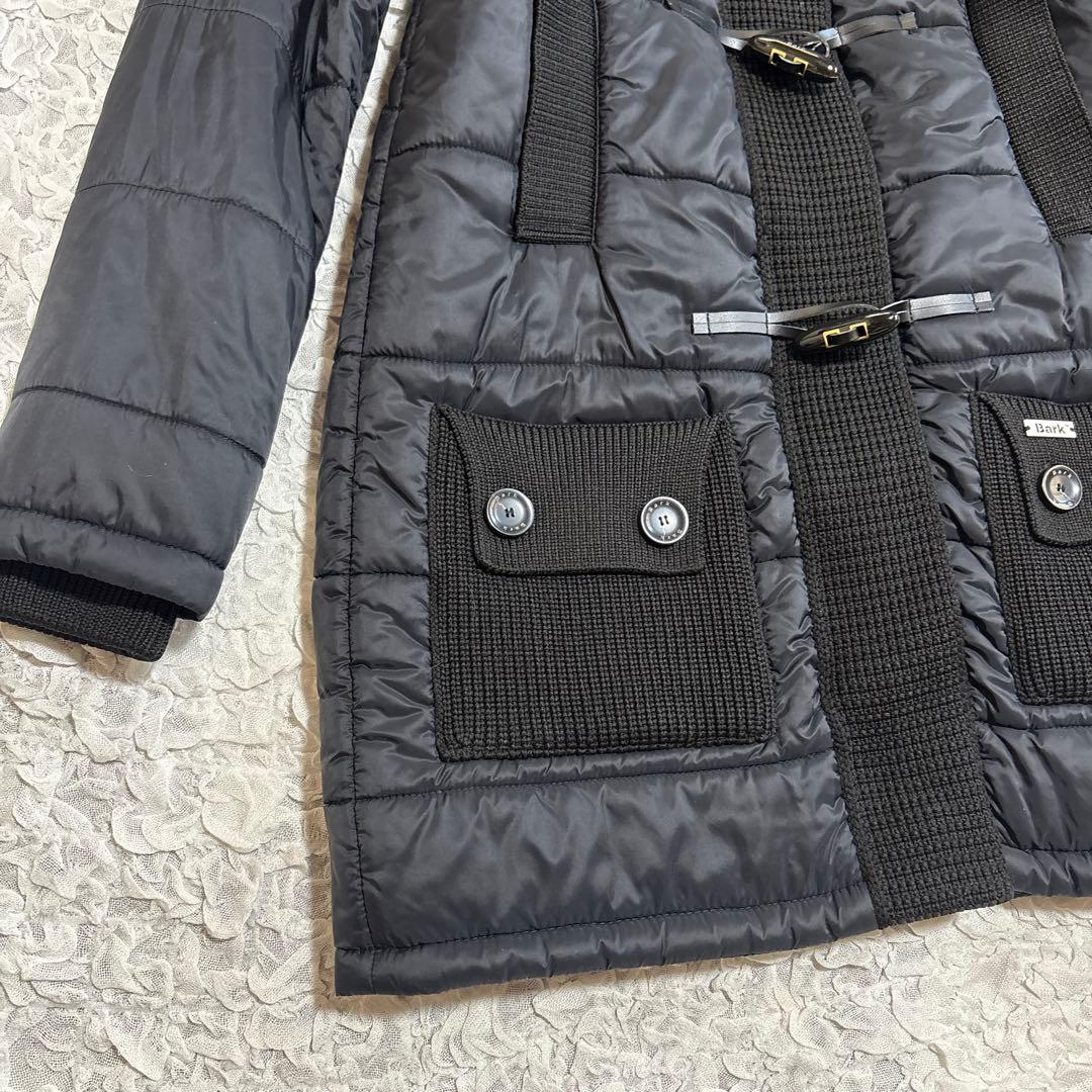 美品　バーク　サーモア 中綿ジャケット ニット切替　フード　洗える　イタリア製