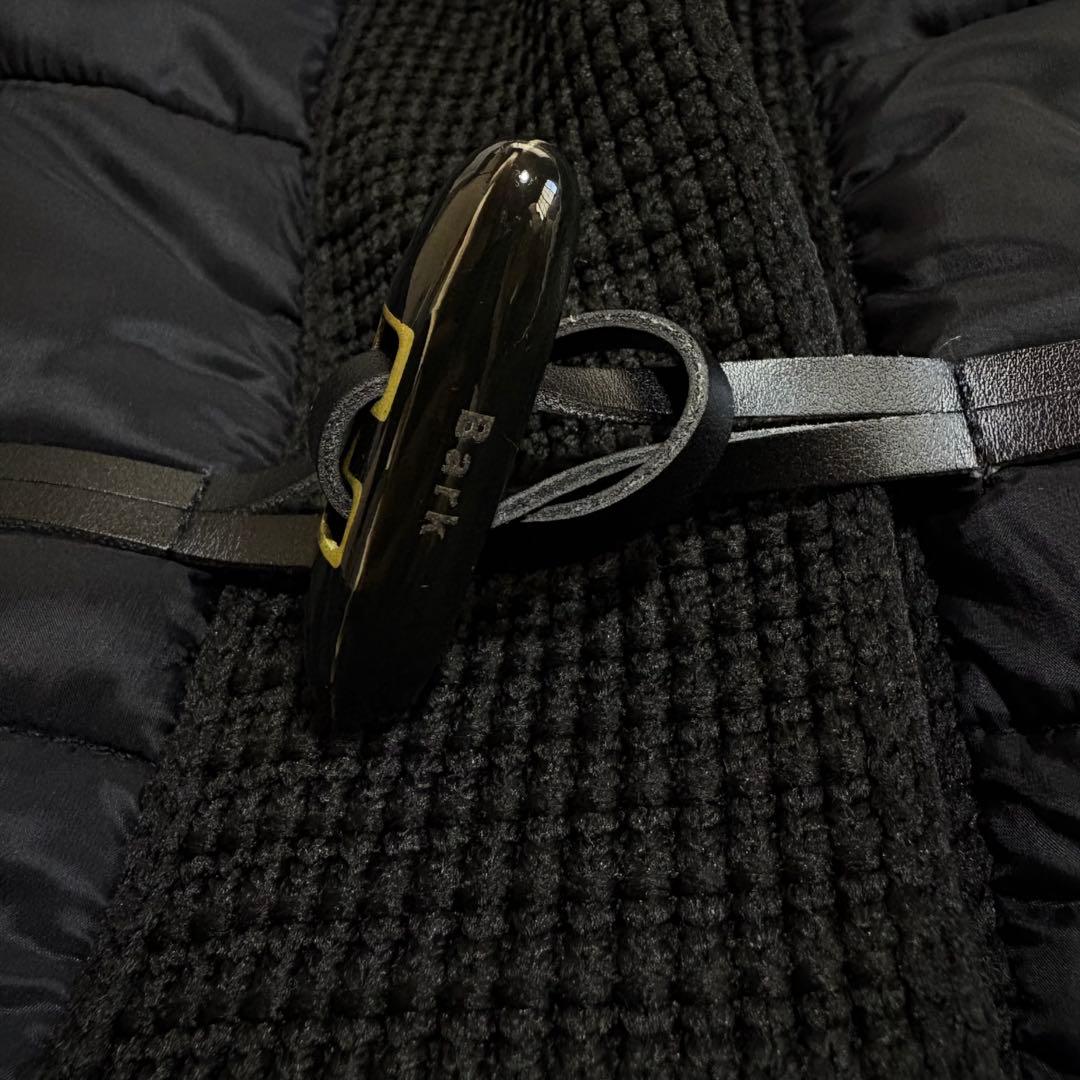 美品　バーク　サーモア 中綿ジャケット ニット切替　フード　洗える　イタリア製