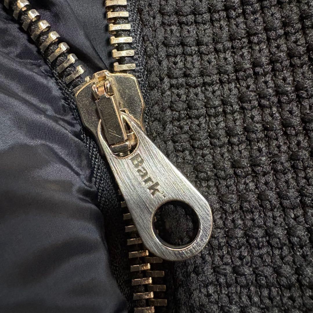 美品　バーク　サーモア 中綿ジャケット ニット切替　フード　洗える　イタリア製