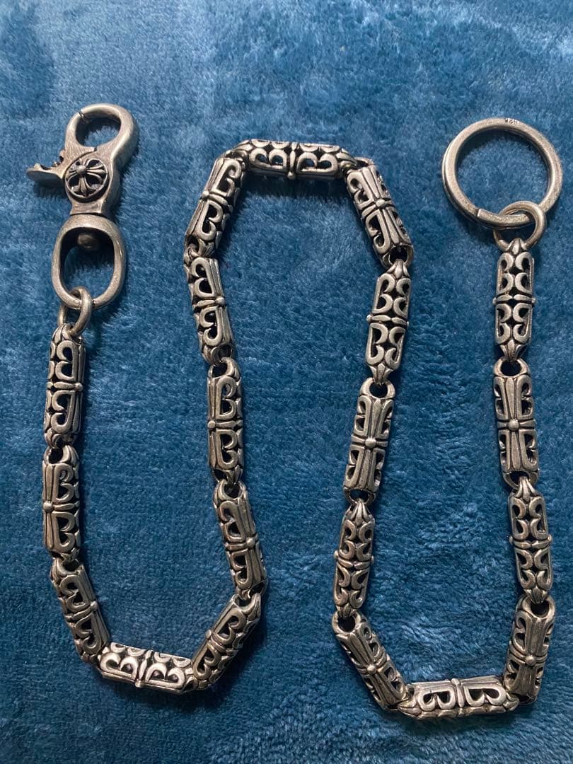 シルバー彫刻ウォレットチェーン