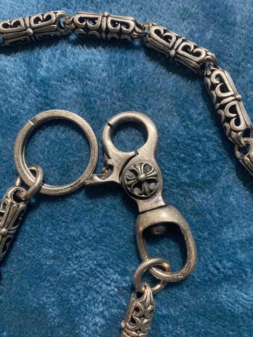 シルバー彫刻ウォレットチェーン