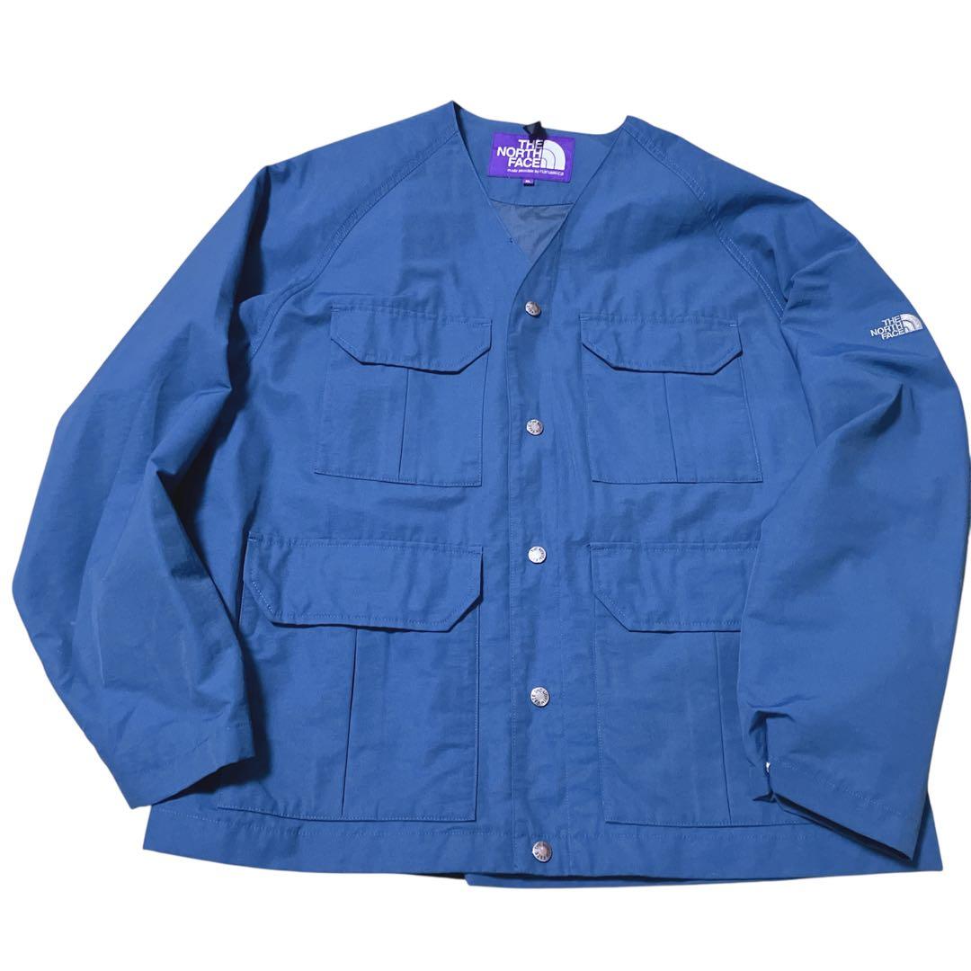 美品　ノースフェイスパープルレーベル　XL 青　マウンテンウインドカーディガン