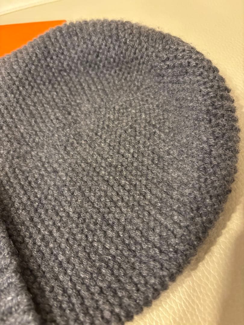 売り切り価格❗️早い者勝ち！エルメス♡カシミア ニット帽♡グレー♡S♡美品