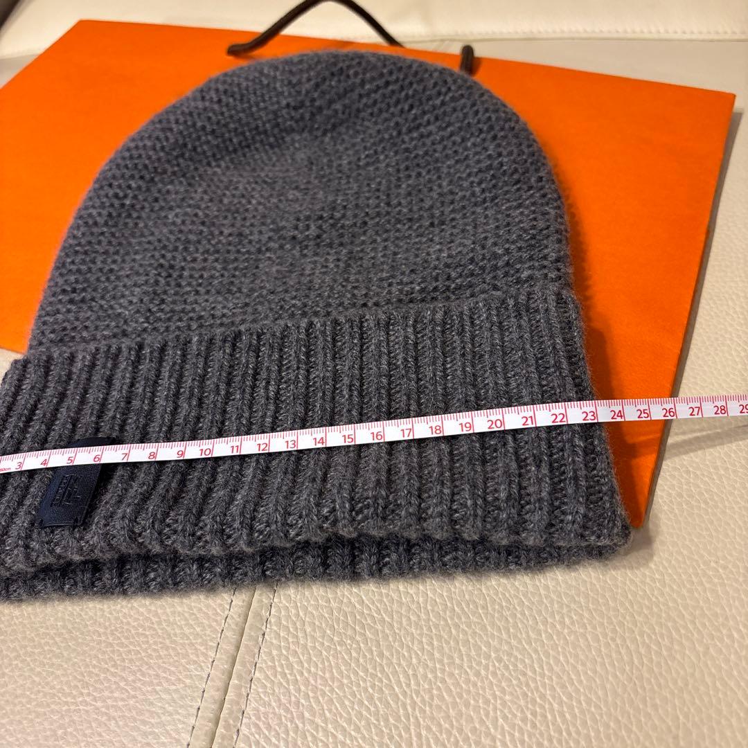 売り切り価格❗️早い者勝ち！エルメス♡カシミア ニット帽♡グレー♡S♡美品