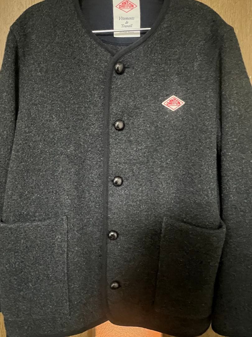 【COW HIDEボタン】DANTON ウールモッサ カラーレスジャケット