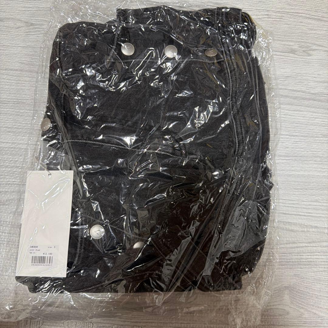 andmary ribbon denim allinone Sサイズ