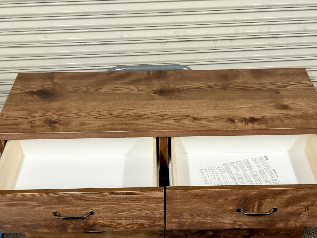 LOWYA ローチェスト 6段 幅121.5cm 木目調 中古美品