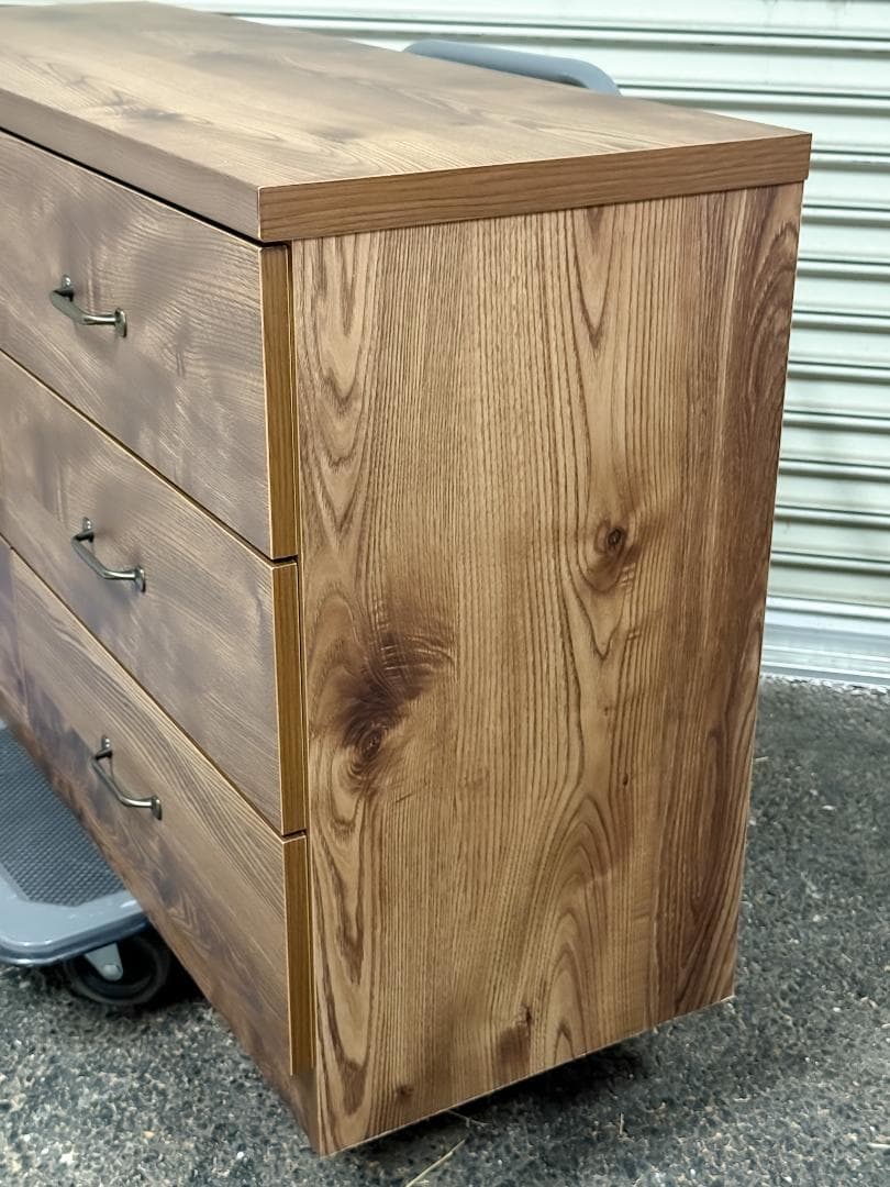 LOWYA ローチェスト 6段 幅121.5cm 木目調 中古美品