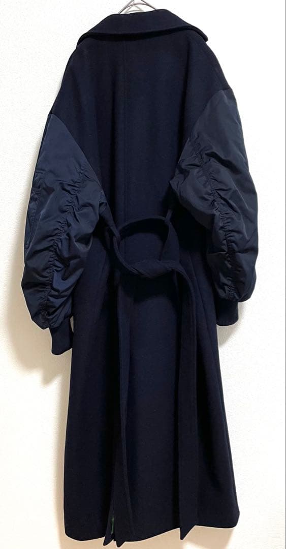 【美品】ZARA マッチングボンバーコート　ネイビー　M