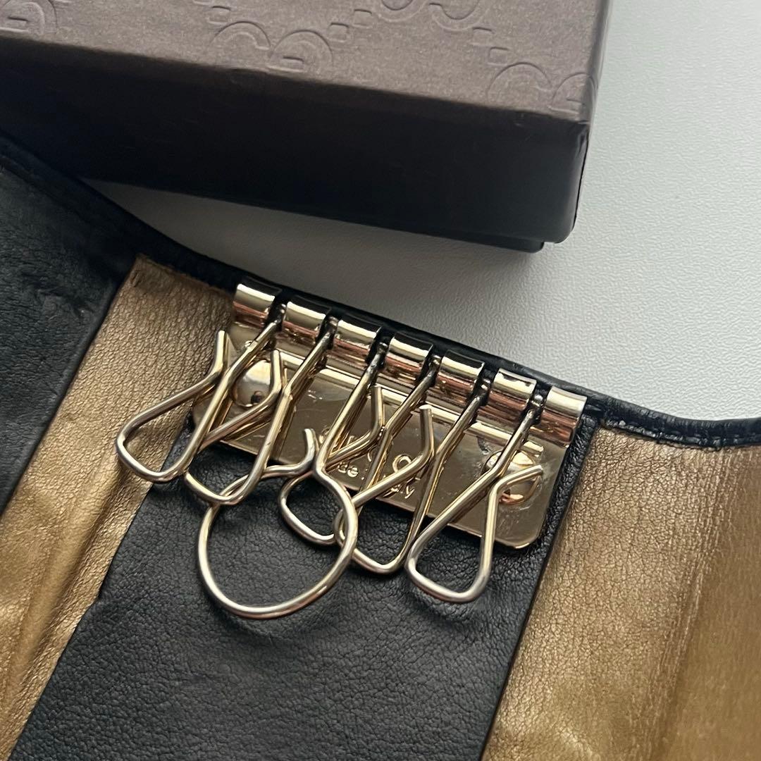 366 美品 GUCCI グッチ シマ キーケース