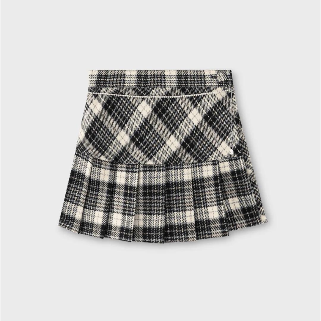 M me eme エムミーエメ クラシックチェックプリーツスコート