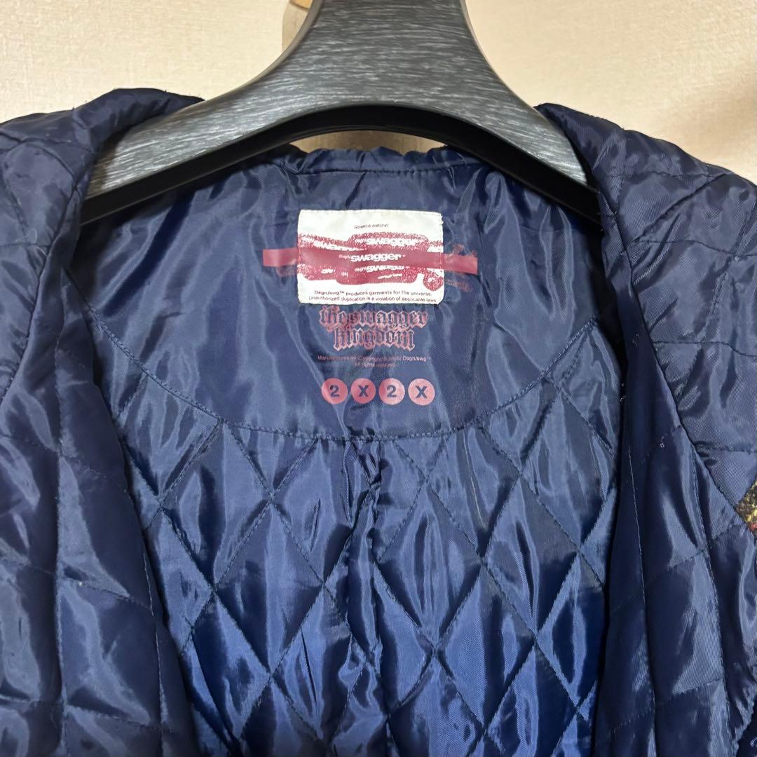 希少swagger スワッガー チェック柄 ファーコート y2k 00s 超レア