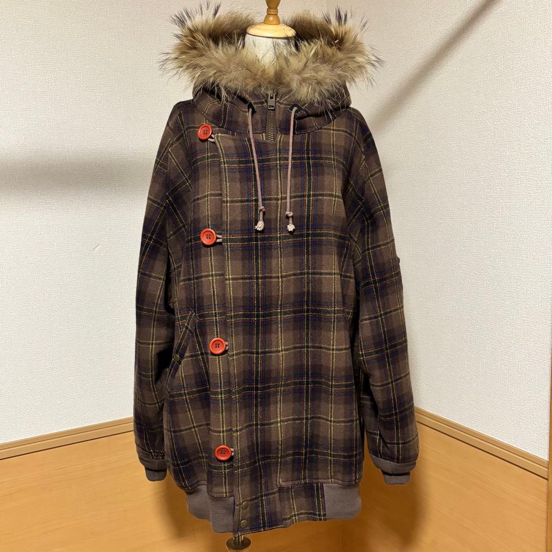 希少swagger スワッガー チェック柄 ファーコート y2k 00s 超レア