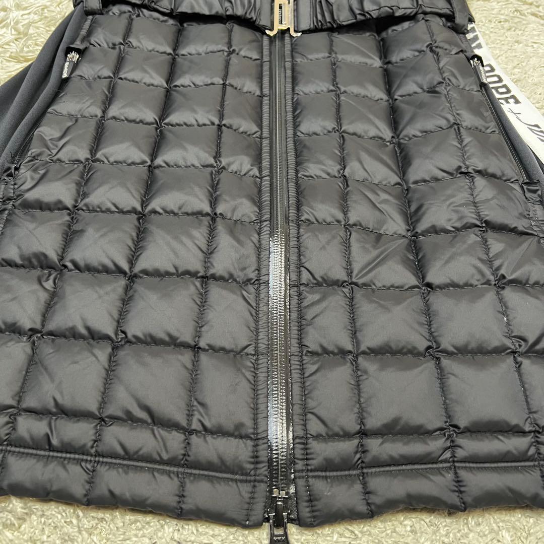 ジュン＆ロペ ダウンベスト ワンピース ウエストマーク ロング丈 レディース M