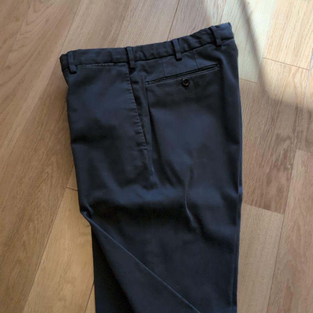 インコテックス　ダークグレー チノパン size48 ダブル仕上げ
