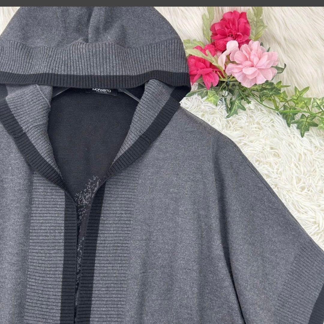 ●モラビト レディース ポンチョ カシミヤ混 ケープコート 新品未使用 M