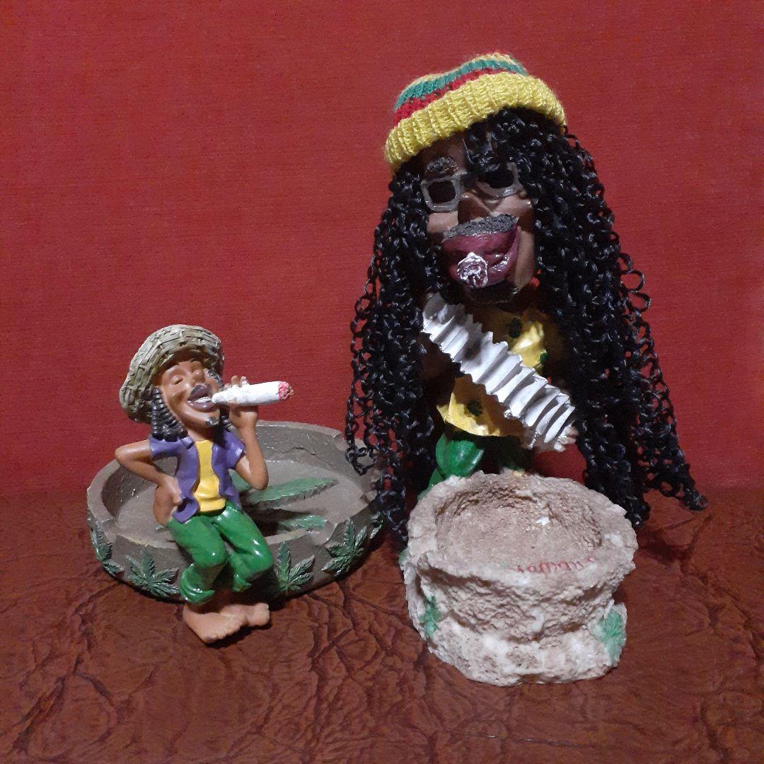 未使用　レゲエ　ラスタマン灰皿&小物入れ　レア物　3個セット