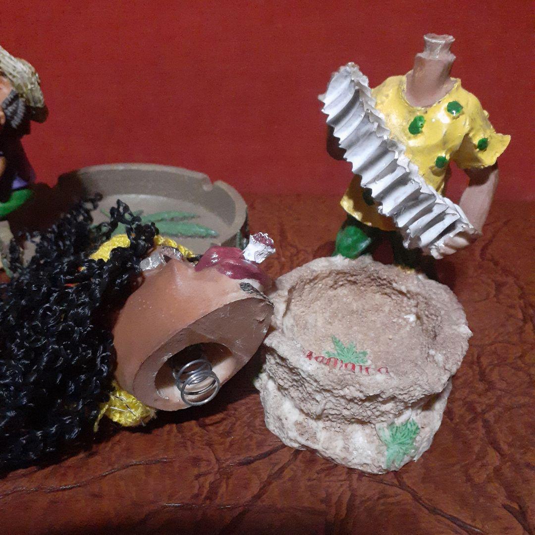 未使用　レゲエ　ラスタマン灰皿&小物入れ　レア物　3個セット