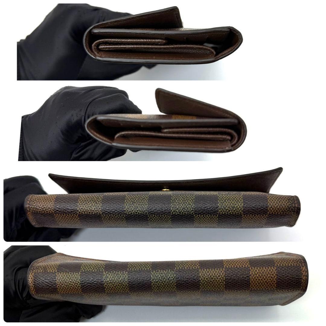 良品. ルイヴィトン ダミエ エベヌ ポルトトレゾール インターナショナル 財布