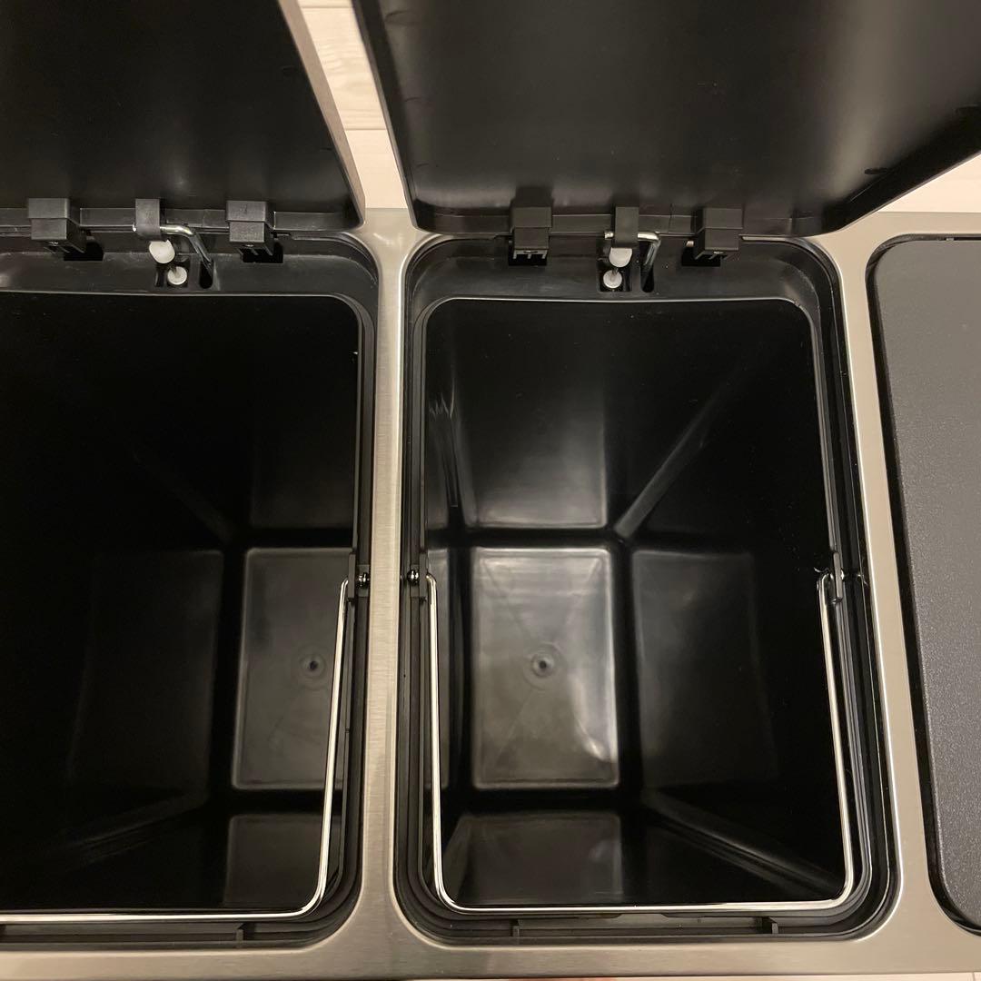 SONGMICS ゴミ箱 ダストボックス 3×18L ステンレス