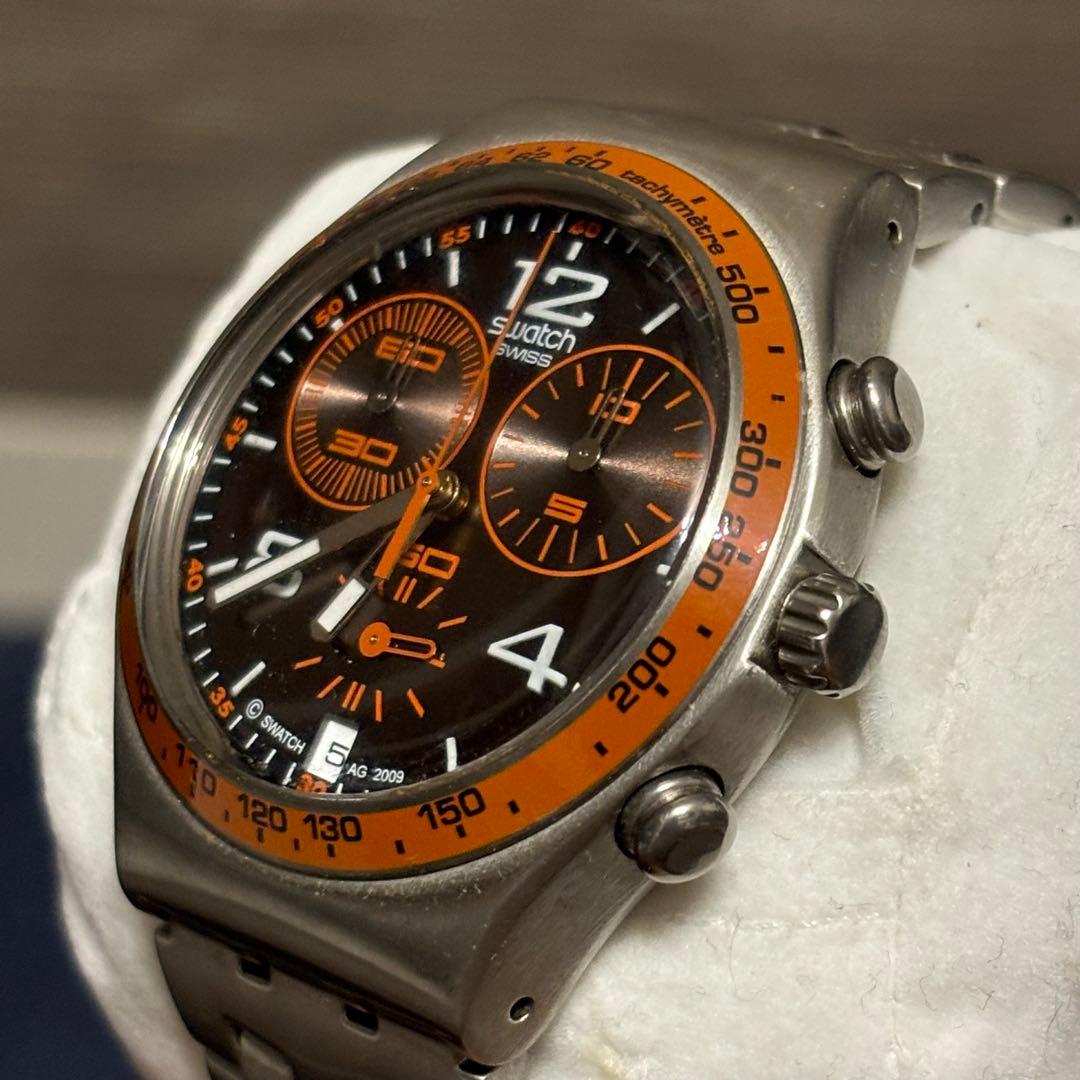 SWATCH IRONY スウォッチ 腕時計 クロノグラフ シルバー メンズ