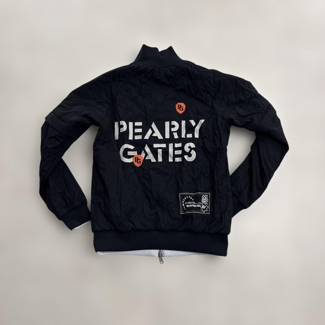 パーリーゲイツ 4wayリバーシブル中綿ブルゾン　黒×白　新品未使用　０