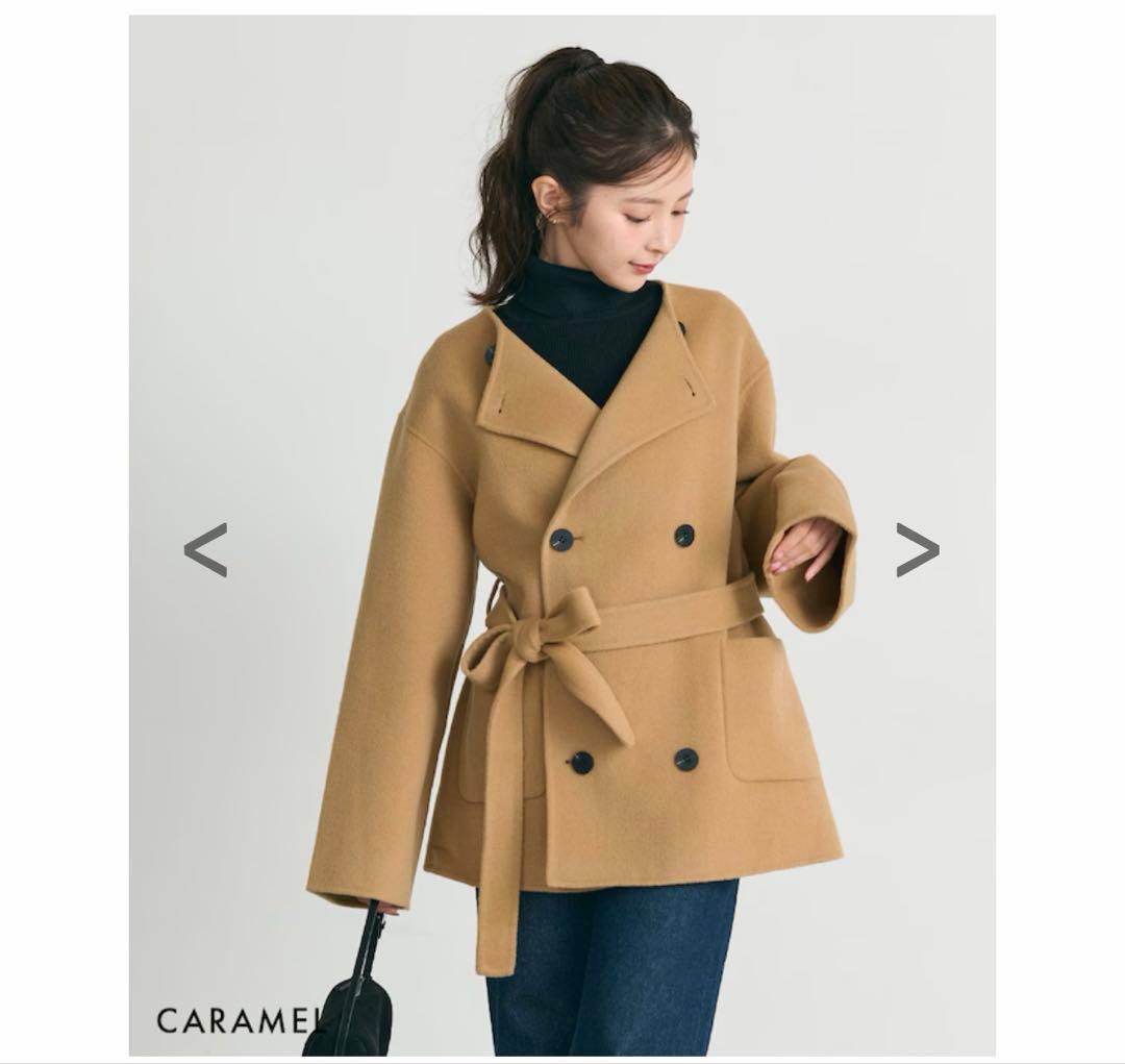 ノーカラー 2WAYリバーミドルコート　ベースメントオンライン