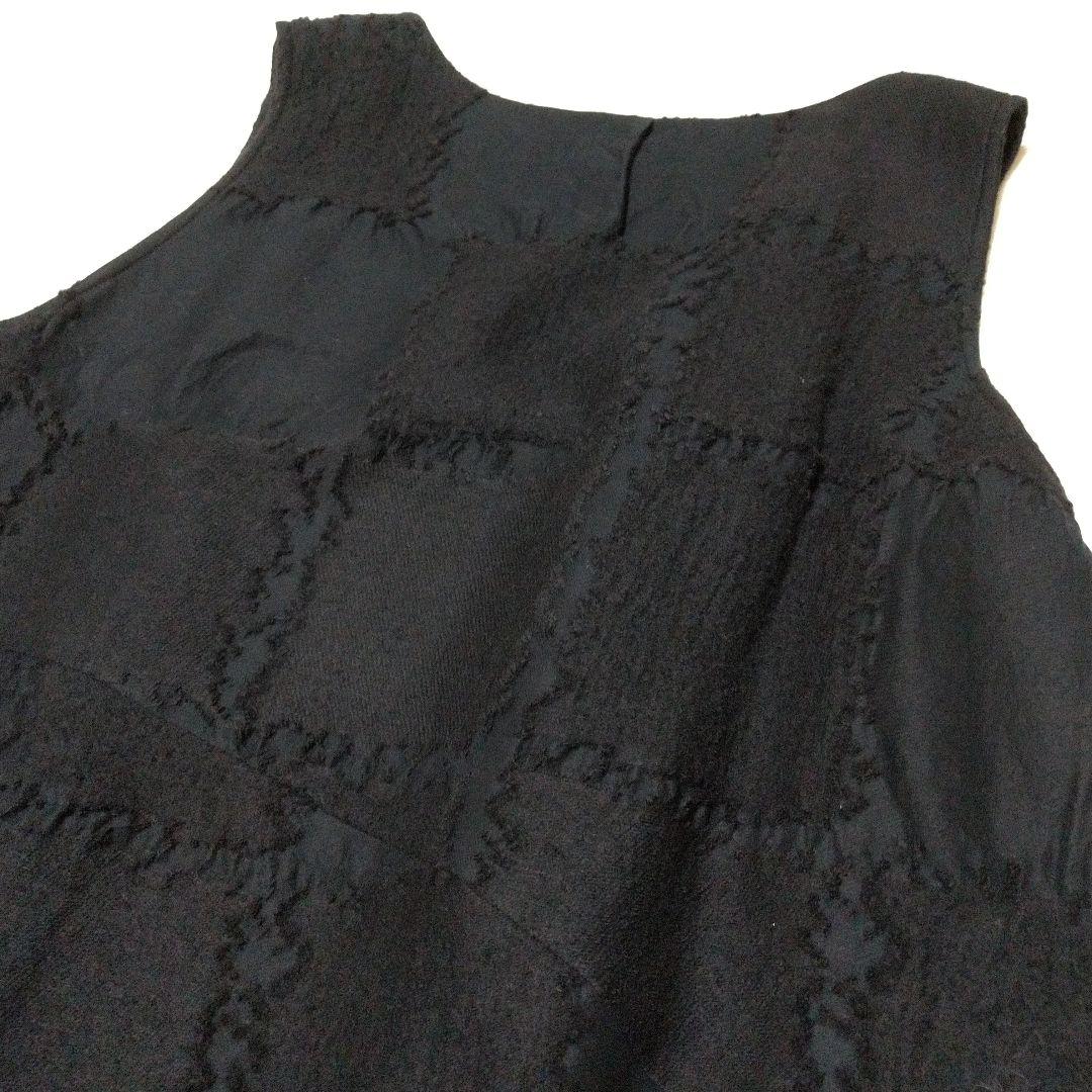 美品　慈雨　ワンピース　ウール　黒　L　センソユニコ