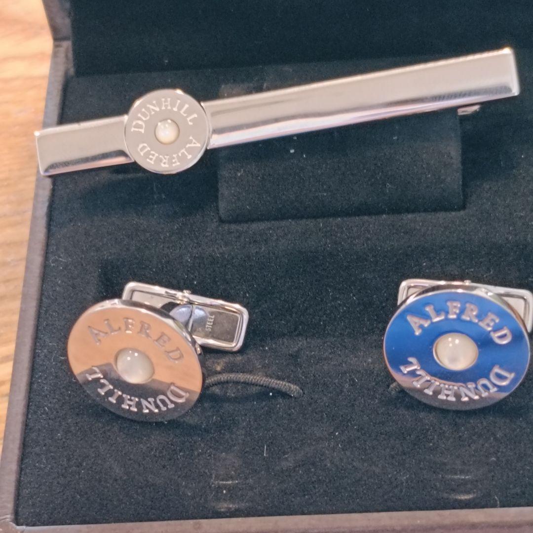 dunhill ダンヒル カフス＆タイピンセット シルバー925 箱付