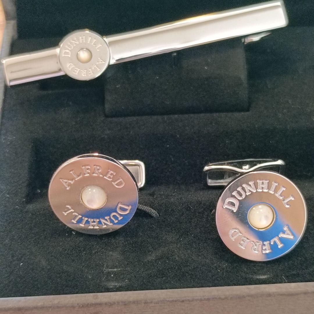 dunhill ダンヒル カフス＆タイピンセット シルバー925 箱付