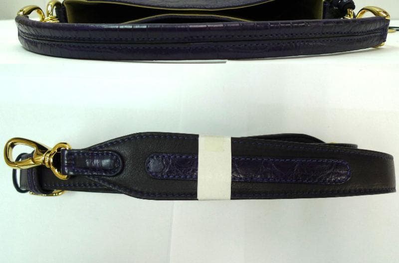 【未使用】BEAUGRAND　２WAYバッグ　クロコダイル　JRA公認　パープル