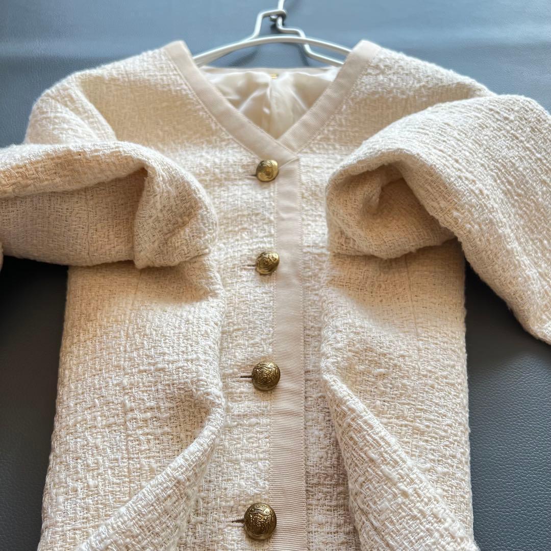 美品✨ドゥーズィエムクラス　tweed Vネック ジャケット　ツイードジャケット