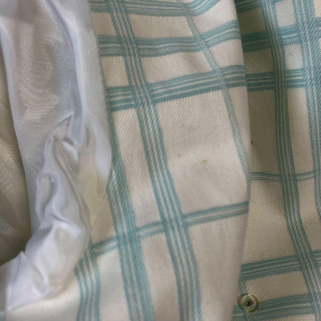 バーバリーロンドン　トレンチコート　ロング丈　総柄38　ノバチェック　グリーン