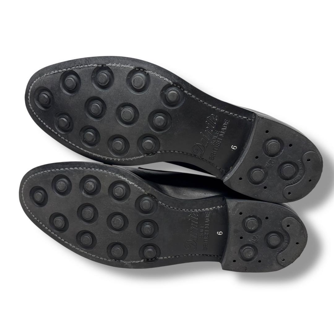 極美品■シェットランドフォックス【24.0】プレーントゥ 本革 革靴 ブラック