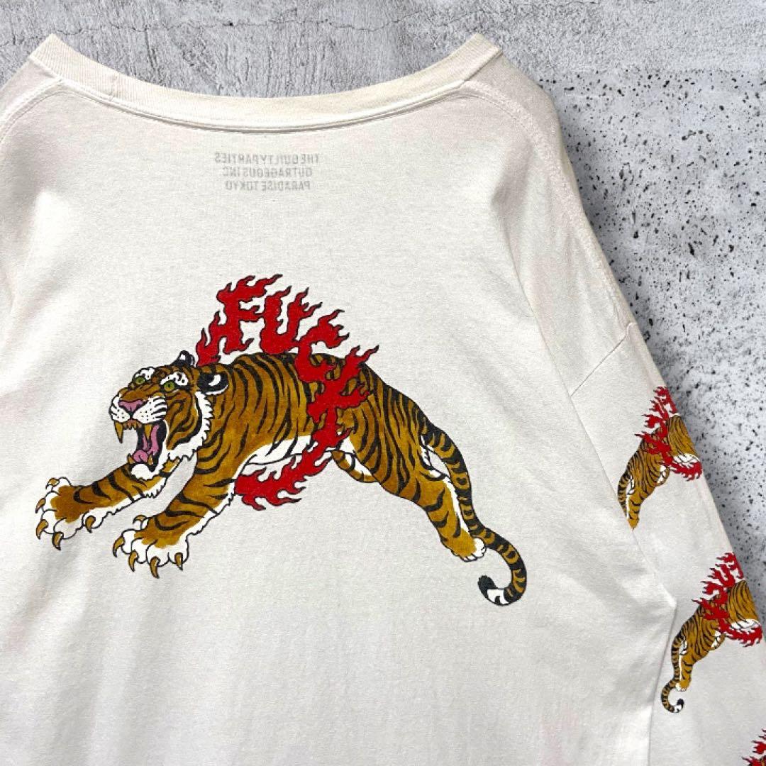 【入手困難コラボ・希少XL】ワコマリア×ティムリーハイ Tシャツ 白 タイガー