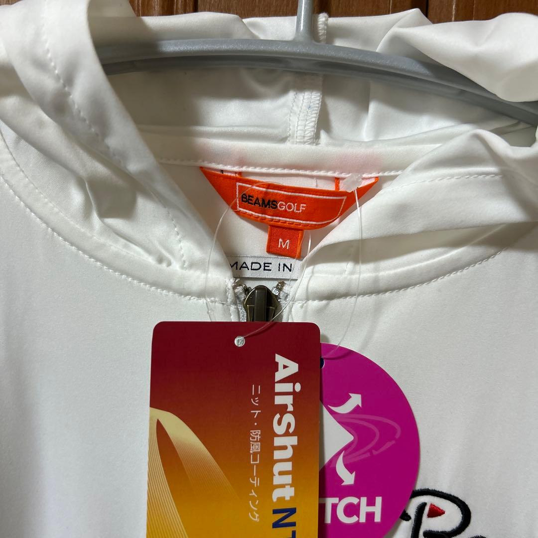 Beams Golf フード付きジャケット M 白