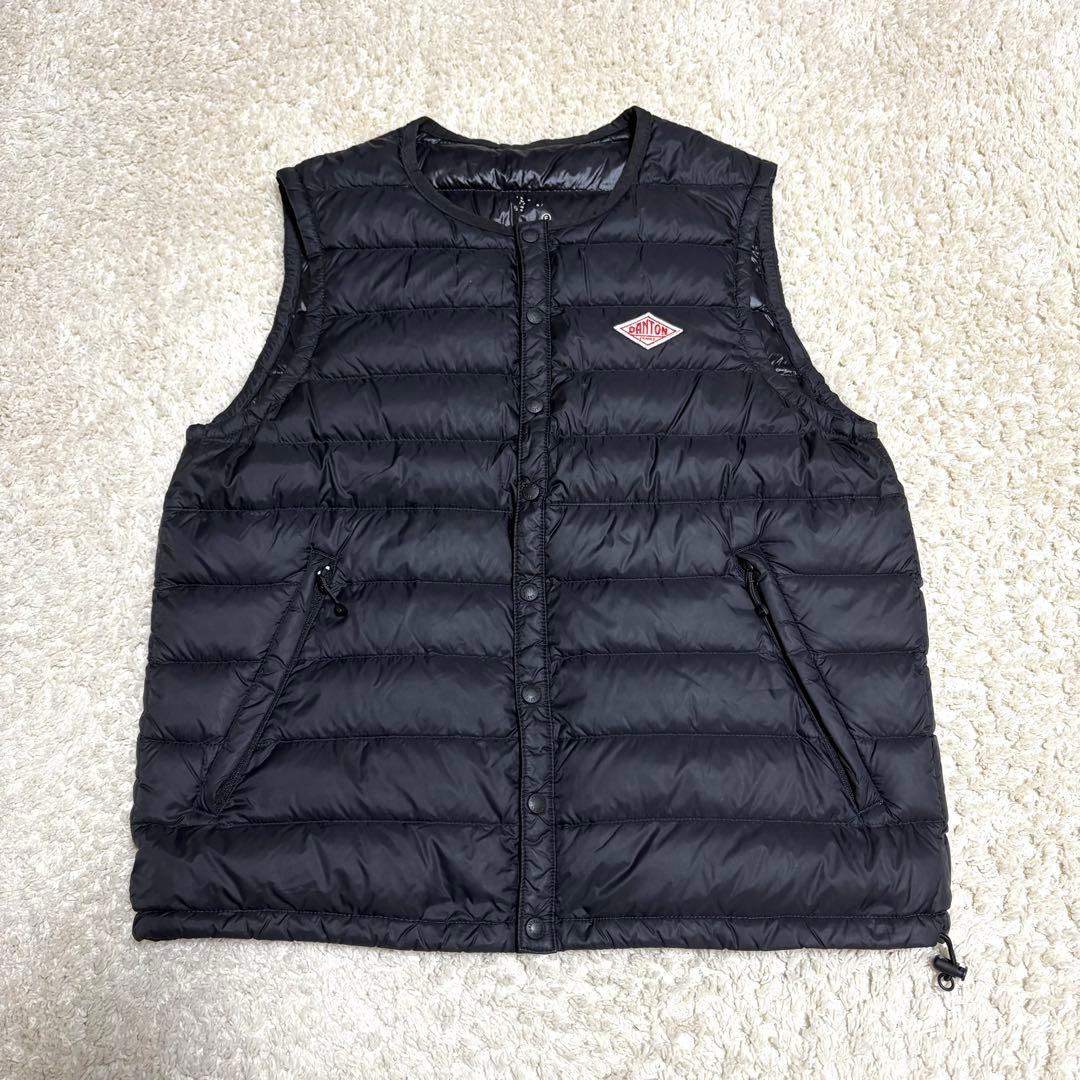 ダントン クルーネックインナーベスト ブラック ダウン