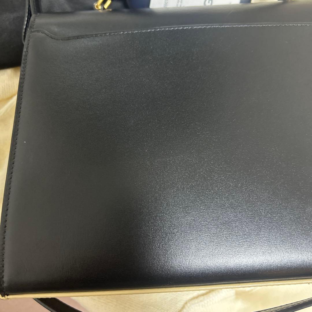 Saint Laurent カサンドラ ハンドバッグ 白黒