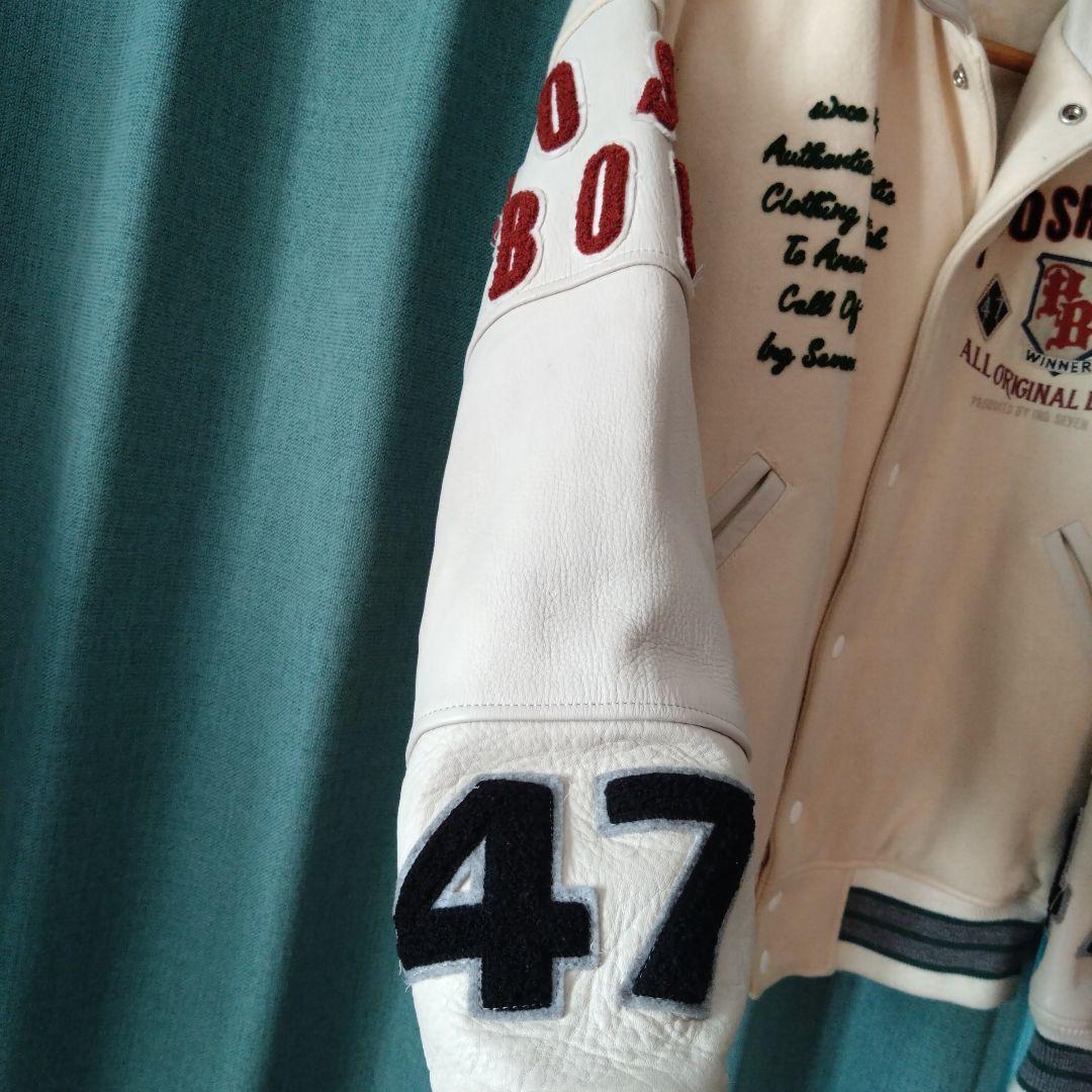 当時物ビンテージ80'sPOSHBOYポッシュボーイフルデコ袖革スタジャン