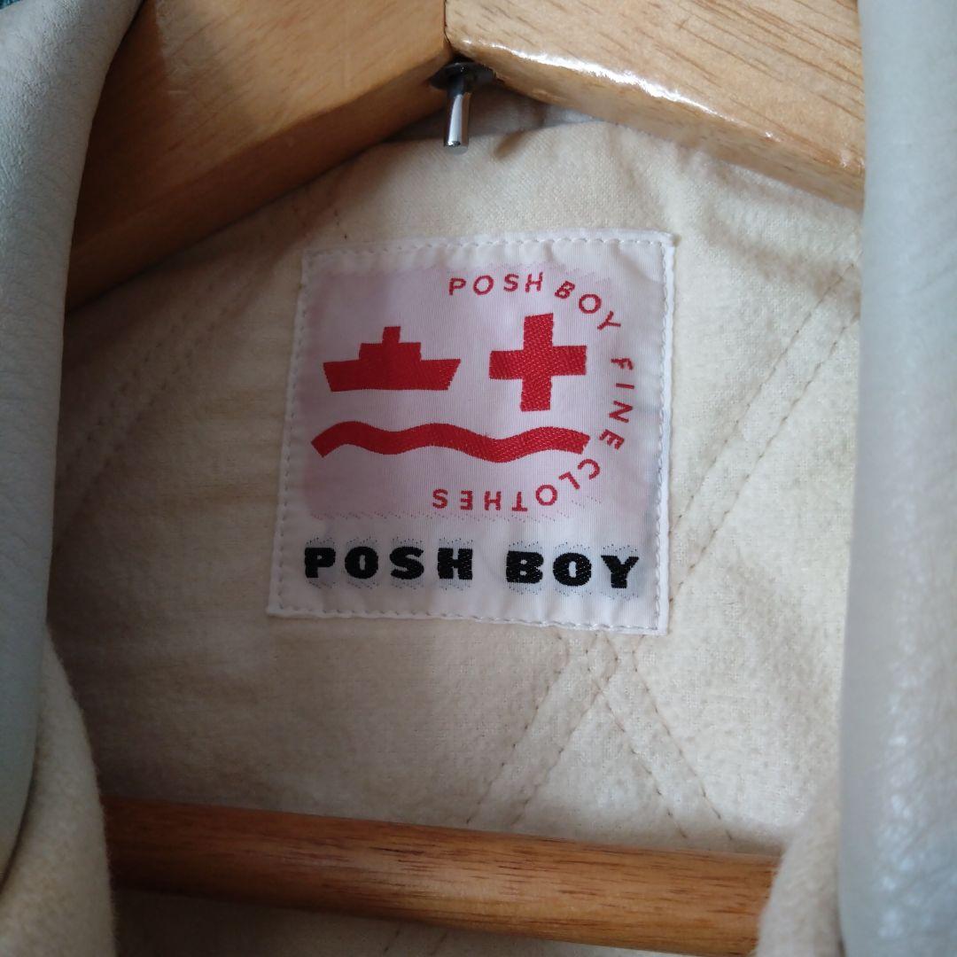 当時物ビンテージ80'sPOSHBOYポッシュボーイフルデコ袖革スタジャン