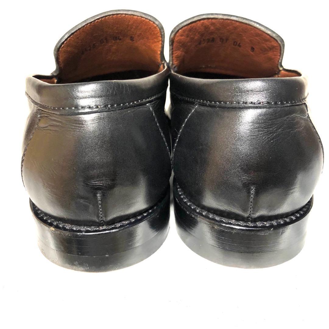 ほぼ新品 Italy製 size8 a testoni 本革ビットモカシン 黒