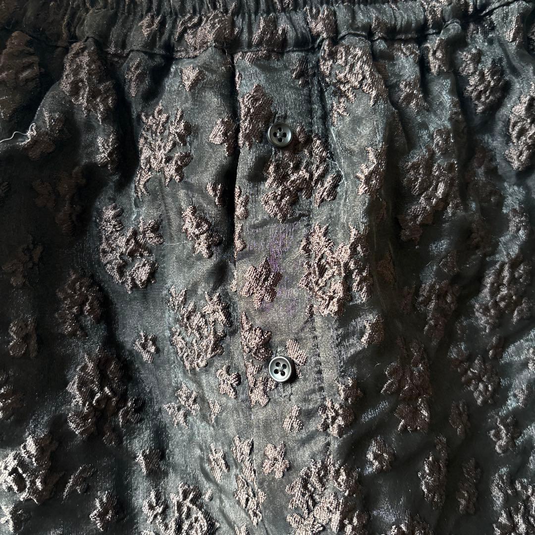 Cecilie Bahnsen 黒　茶　刺繍　ハーフパンツ　セシリーバンセン