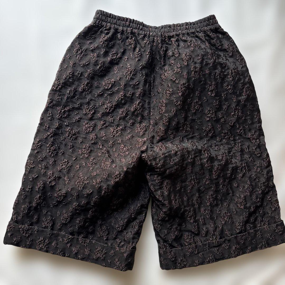 Cecilie Bahnsen 黒　茶　刺繍　ハーフパンツ　セシリーバンセン