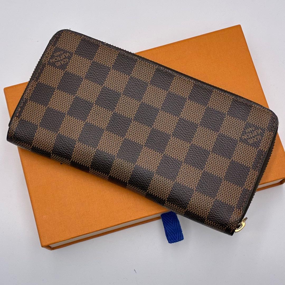 ルイヴィトン　ジッピーウォレット　長財布　ダミエ　エべヌ　ブラウン