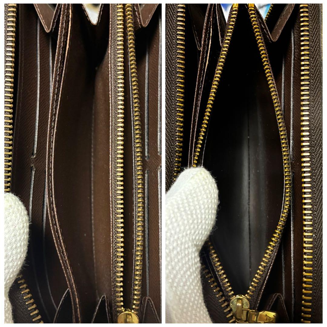 ルイヴィトン　ジッピーウォレット　長財布　ダミエ　エべヌ　ブラウン