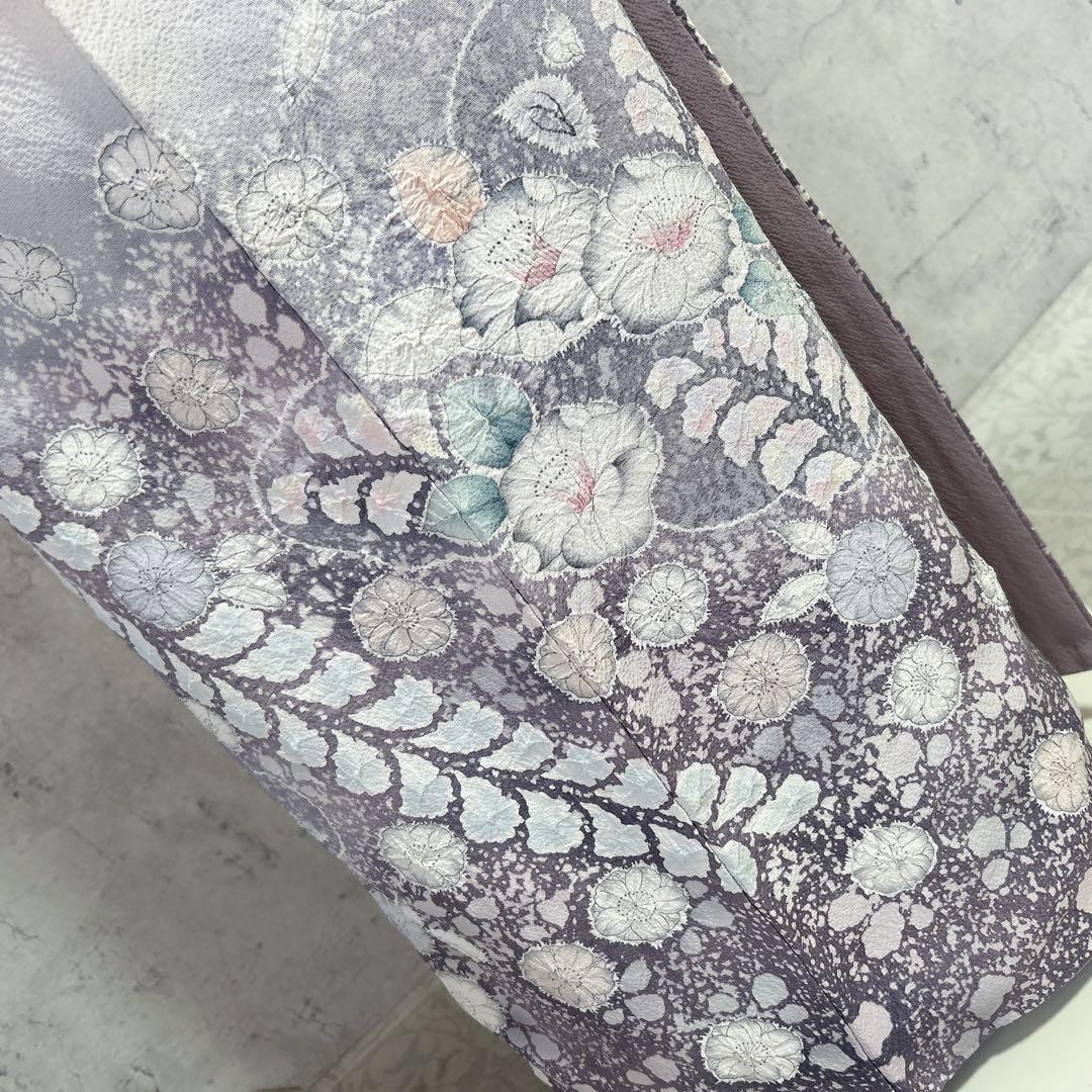 訪問着フルセット　辻ヶ花　翠山工房　着物　正絹　薄紫　華やか　大人可愛い