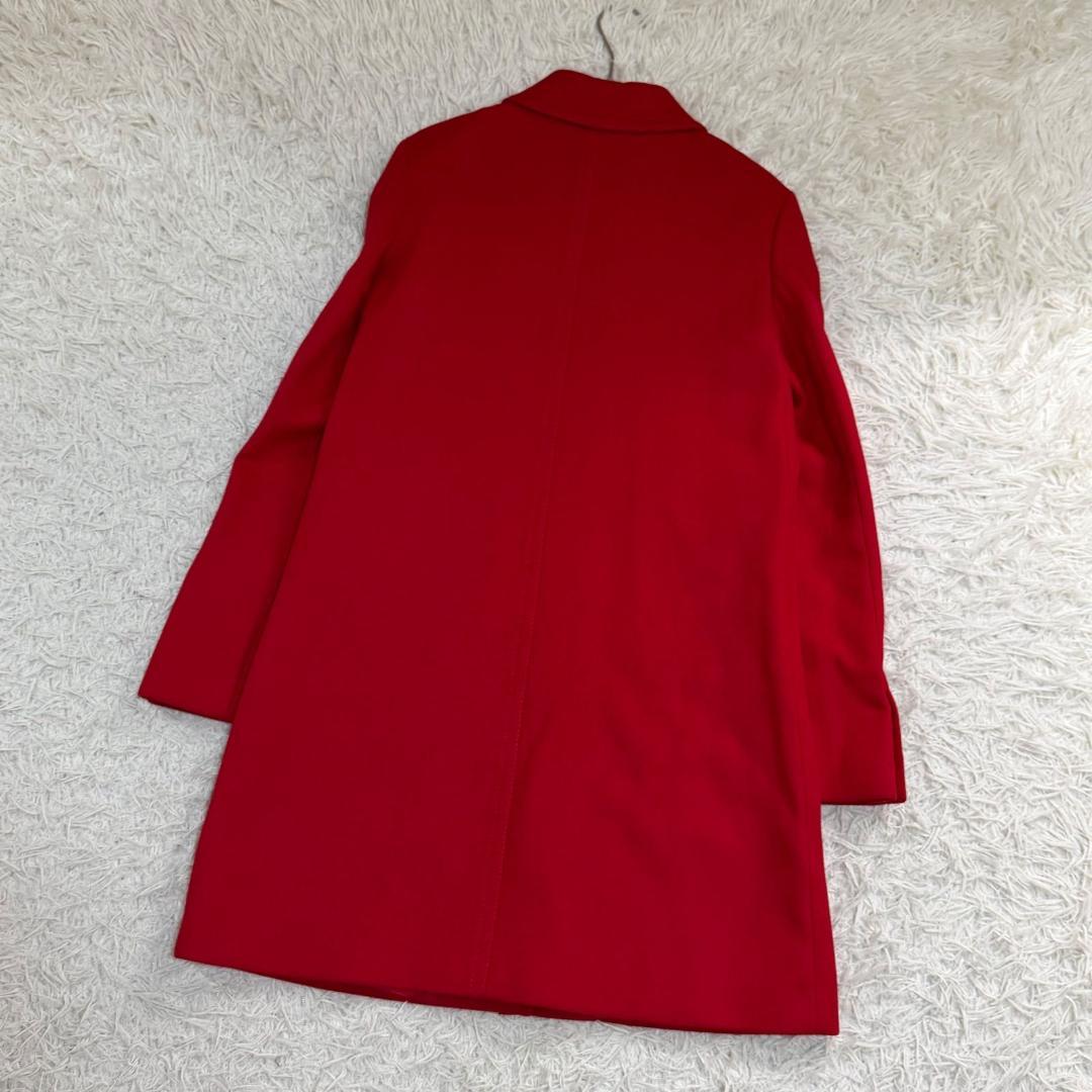 17636✨GUCCI アンゴラ ウール ステンカラーコート レッド