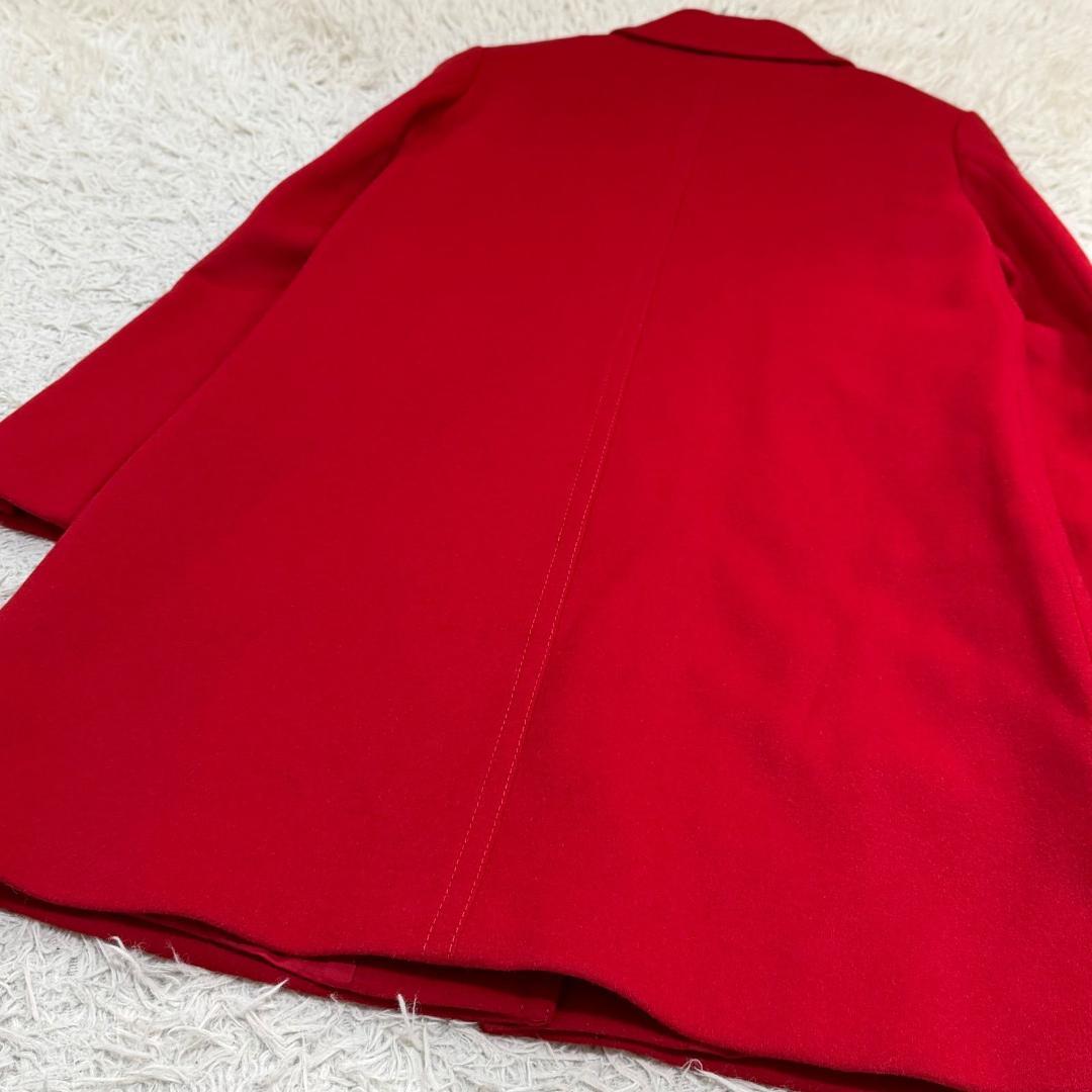 17636✨GUCCI アンゴラ ウール ステンカラーコート レッド