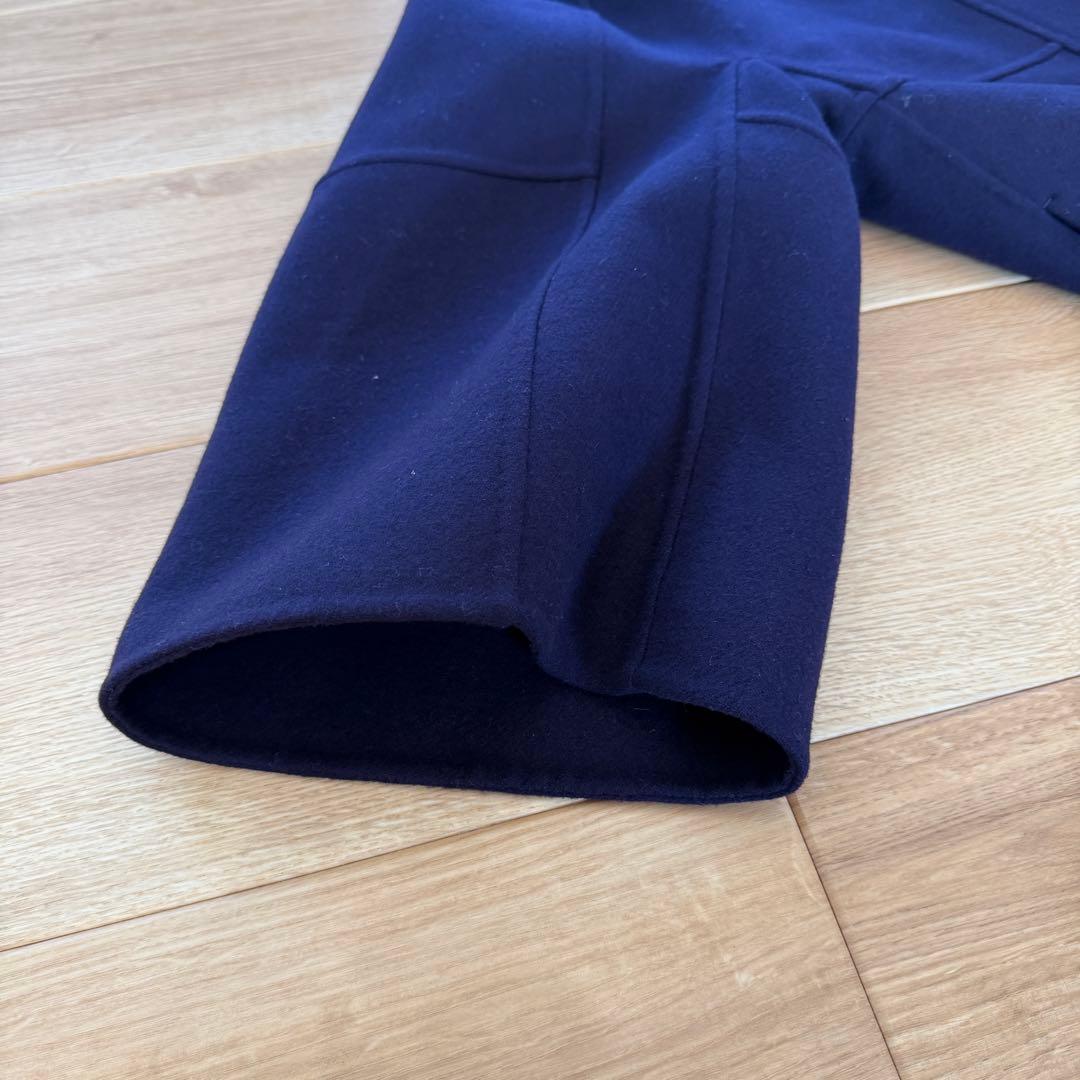 美品✨ドゥロワー　ウールケヌキノーカラージャケットコート　リバー　ダブルフェイス